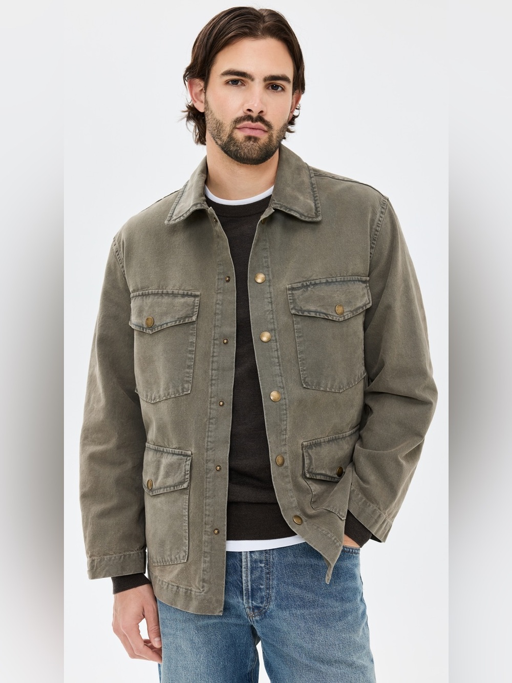Nili Lotan Harold Shirt Utility Jacket Size L